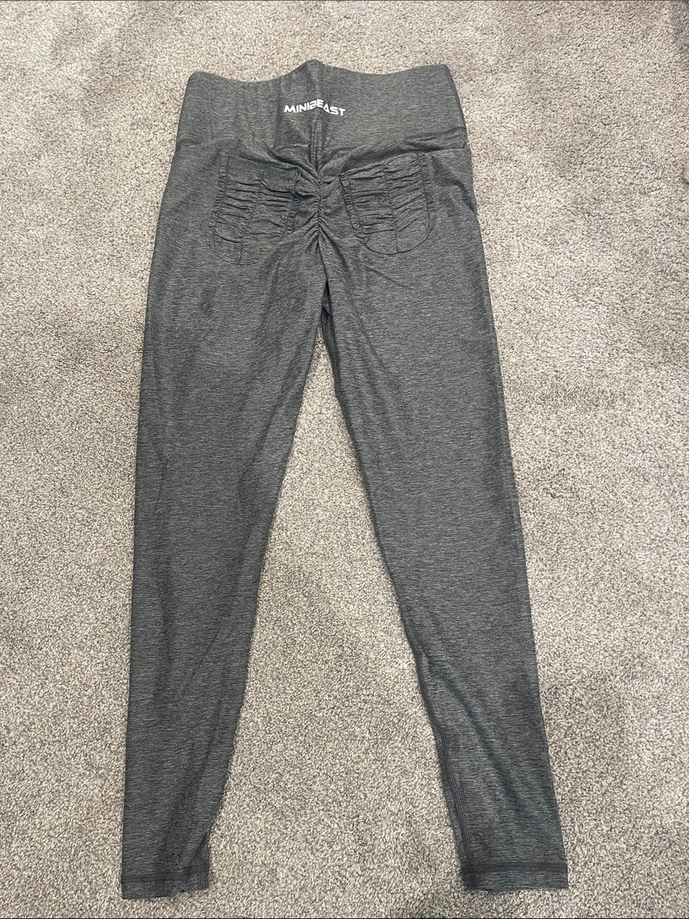 Minibeast' Gray Ruched Back Leggings